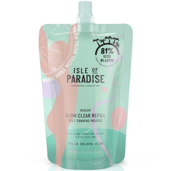 Isle of Paradise Glow Clear Self-Tanning Mousse Refill - Medium 200ml