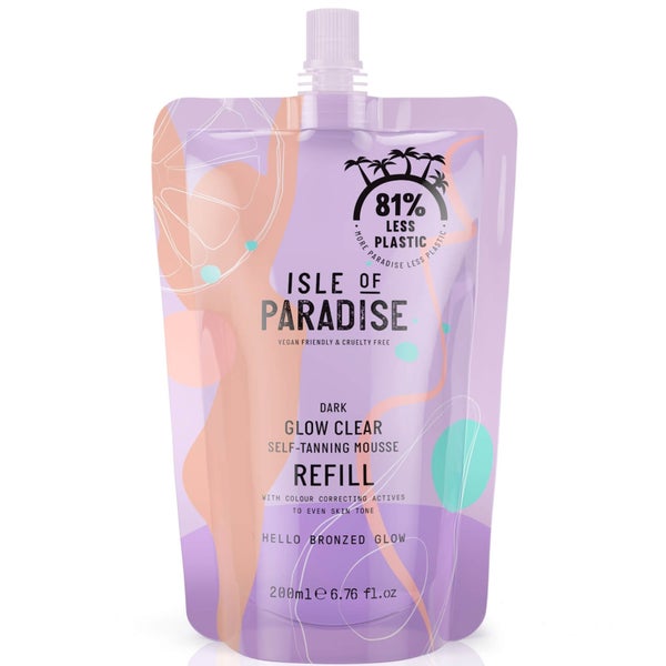 Isle of Paradise Glow Clear Self-Tanning Mousse Refill - Dark 200 ml