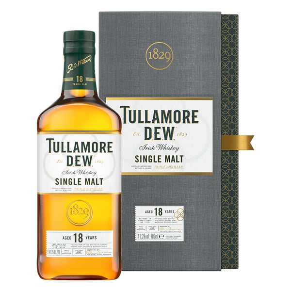 Tullamore D.E.W. 18 Year Old Single Malt Irish Whiskey 70cl