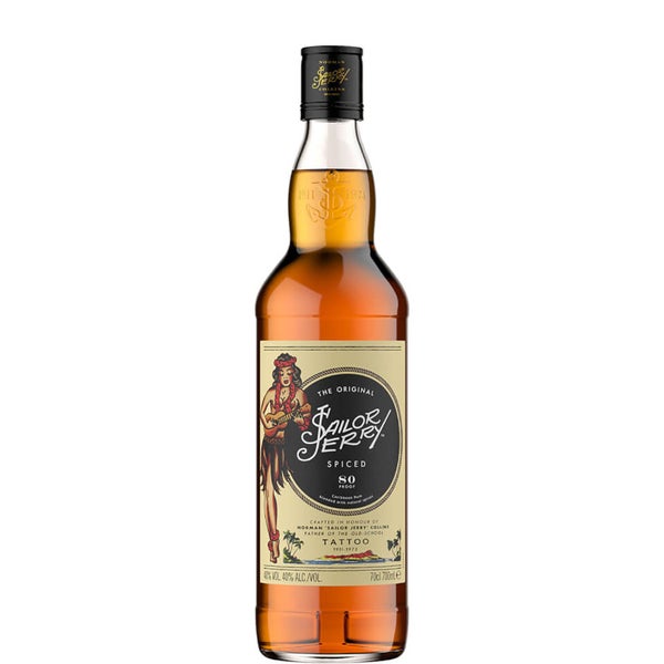 Sailor Jerry Original Spiced Caribbean Rum Blended with Natural Spices 70cl
