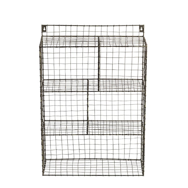 Nkuku Locker Room Shelf - Distressed Grey - 66 x 46 x 18cm