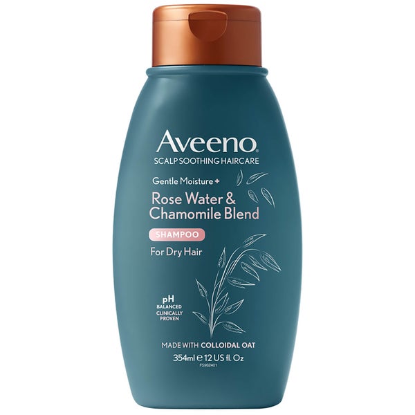Увлажняющий шампунь для волос Aveeno Scalp Soothing Haircare Gentle Moisture Rosewater and Chamomile Shampoo, 354 мл