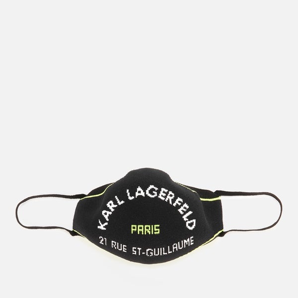 Karl Lagerfeld Women's Rsg Knit Face Mask Line - Black