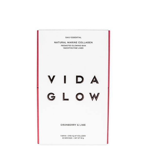 Vida Glow Natural Marine Collagen Supplement - Cranberry and Lime 90g