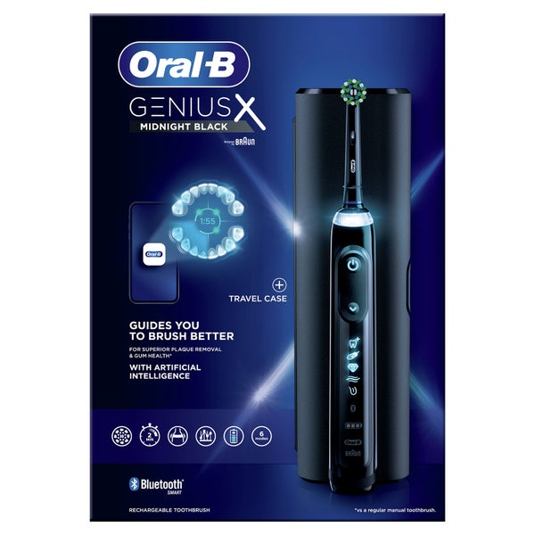 Электрическая зубная щетка с дорожным футляром Oral-B Genius X Black Electric Toothbrush