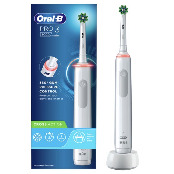 Электрическая зубная щетка Oral-B Pro 3000 Cross Action White Electric Toothbrush
