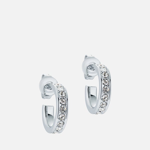 Ted Baker Women's Seenita: Nano Hoop Earring - Silver Tone/Clear Crystal