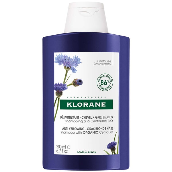 KLORANE Anti-Yellowing Shampoo with Organic Centaury for White and Grey Hair 200ml