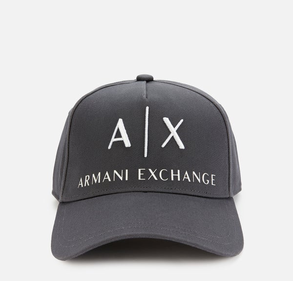 Armani Exchange Men's Ax Logo Cap - Lead/Off White