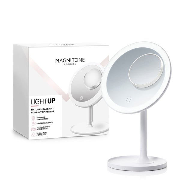 Magnitone London specchio da tavolo con illuminazione LightUp Desktop - Bianco
