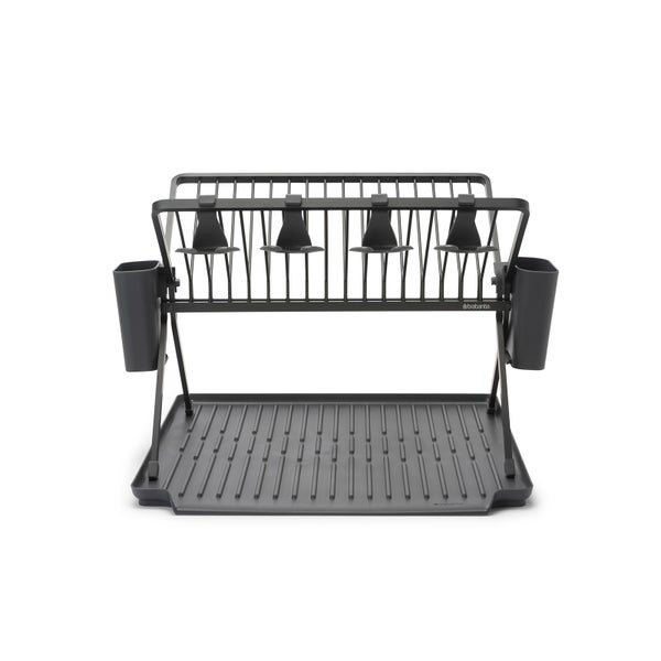 Brabantia Foldable Dish Drying Rack - Dark Grey