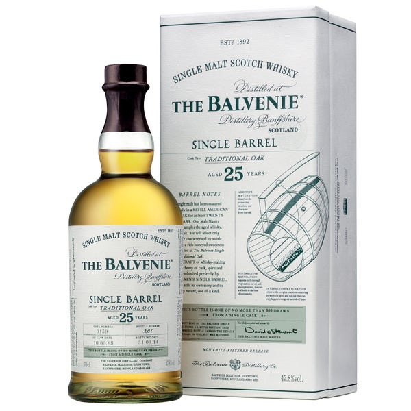 The Balvenie Single Barrel 25 Year Old Single Malt Scotch Whisky 70cl
