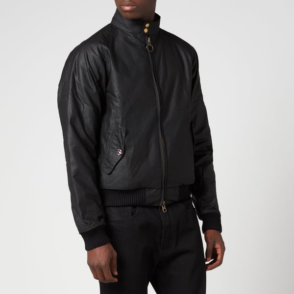 Barbour International X Steve McQueen Men's Merchant Wax Jacket - Black