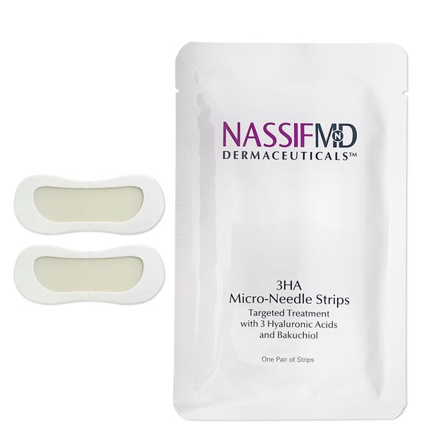 NassifMD Dermaceuticals 3HA Micro-Needle Strips Targeted Wrinkle Strips (6 Pack)