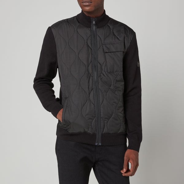 Barbour International Men's Slipstream Quilt Knit Jacket - Black