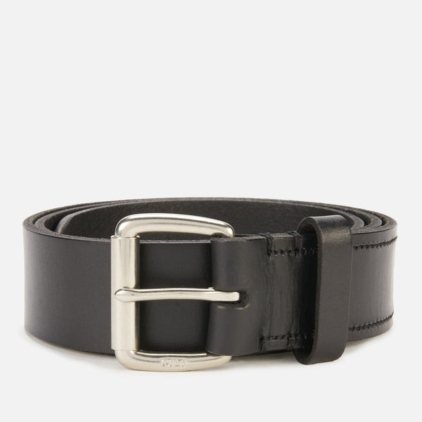 Polo Ralph Lauren Men's PP Charm Casual Tumbled Leather Belt - Black