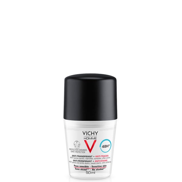 مزيل العرق للرجال VICHY Men 48 Hour Antiperspirant Deodorant Anti-Marks (50 مل)