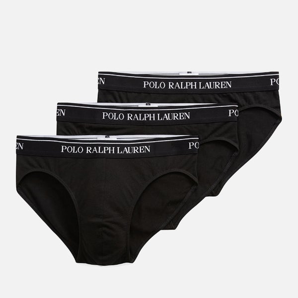 Polo Ralph Lauren Men's 3 Pack Briefs - Black/Multi Waistband