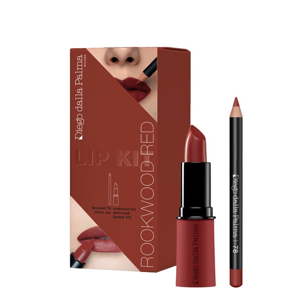 Набор для макияжа губ Diego Dalla Palma Rookwood Red Lip Kit, оттенок Rookwood Red