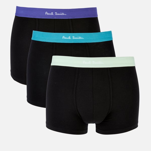 PS Paul Smith Men's 3-Pack Contrast Waistband Boxer Briefs - Black Multi