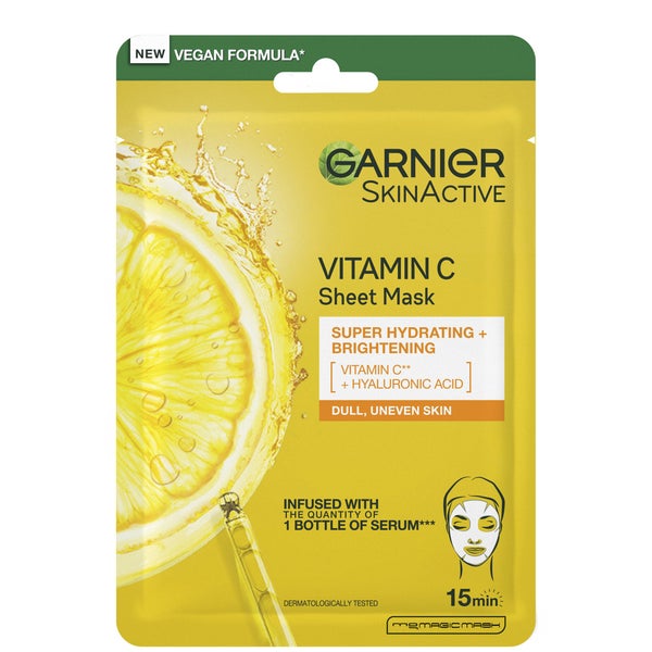 Garnier SkinActive Moisture Bomb Vitamin C Sheet Mask maska w płachcie 28 g
