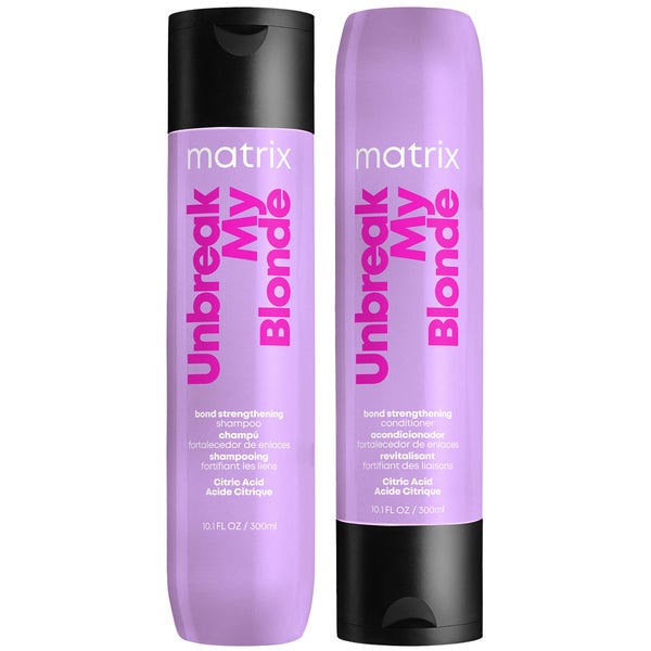 Matrix Total Results Unbreak My Blonde Duo shampoing et après-Shampoing pour les cheveux surtraités chimiquement - 300 ml x 2