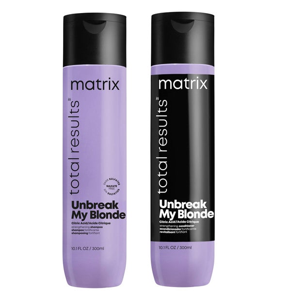 Matrix Total Results Unbreak My Blonde Duo shampoing et après-Shampoing pour les cheveux surtraités chimiquement - 300 ml x 2