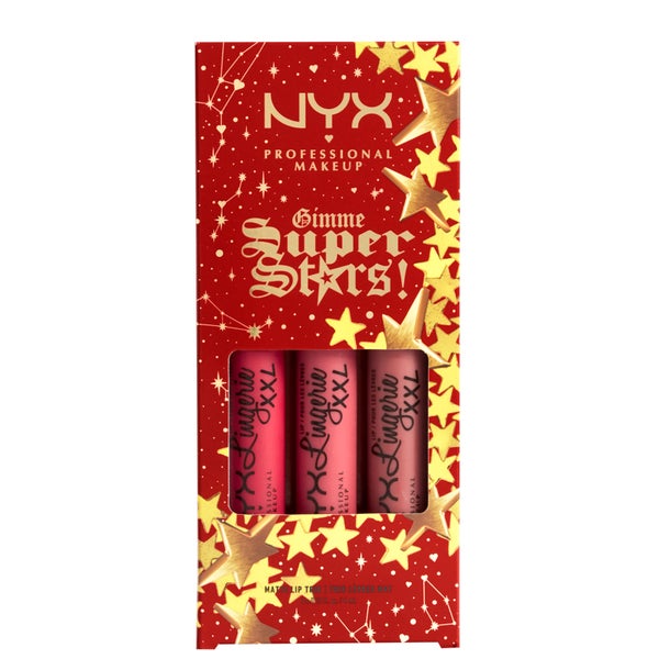 NYX Professional Makeup Gimme Super Stars ! Trio de rouges à lèvres mats Coffret cadeau Warm Berries