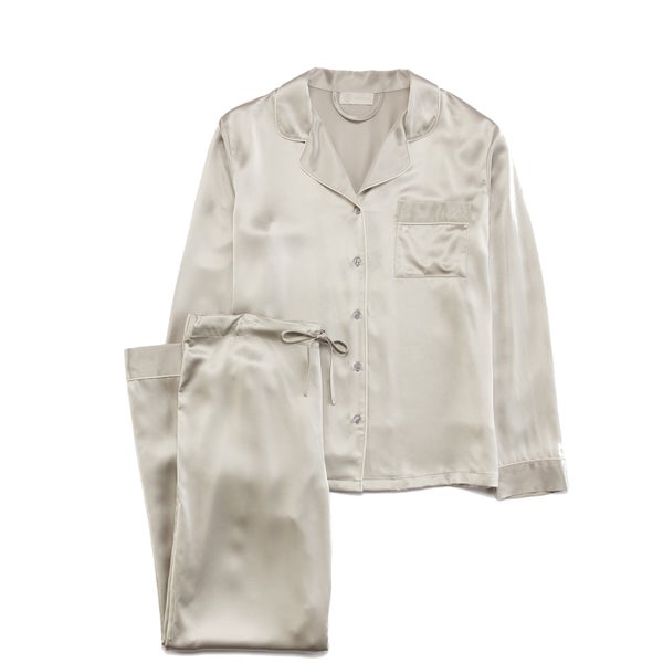 Freya Silk Pyjamas - Moonlight Grey