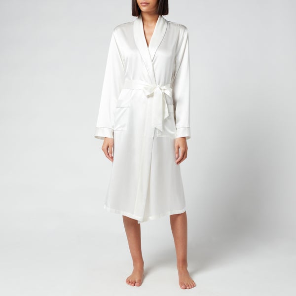 Lunar Silk Robe - Pearl White