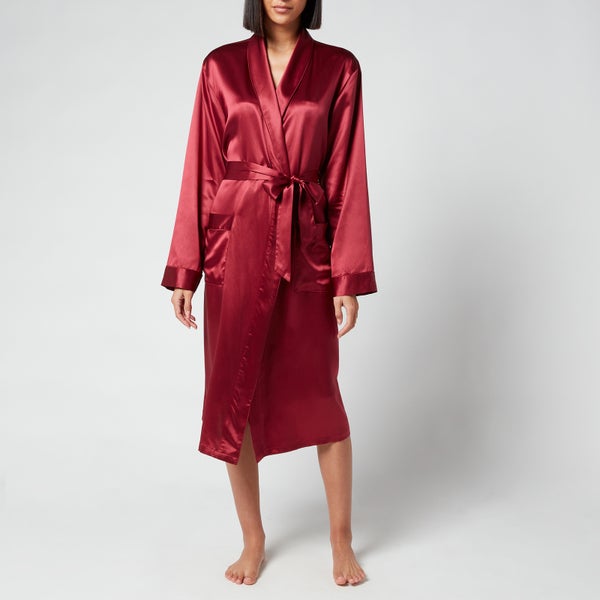 SPA Silk Robe - Claret Rose