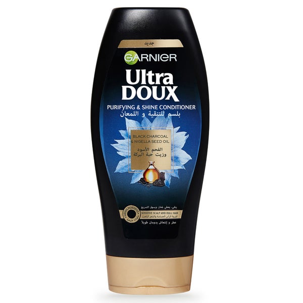 Garnier Ultra Doux Black Charcoal and Nigella Seed Oil Purifying and Shine Conditioner 400ml
