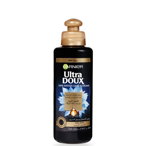 Garnier Ultra Doux Black Charcoal and Nigella Seed Oil Shine Booster Leave-in Cream 100ml
