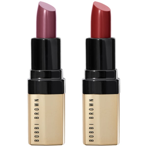 Bobbi Brown Mini Luxe Lip Colour Duo - Hibiscus and Parisian Red (Worth AED180)