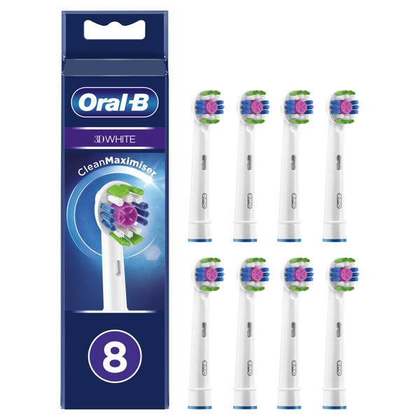 Насадка для электрической щетки Oral-B 3D White с системой Clean Maximiser, 8 шт