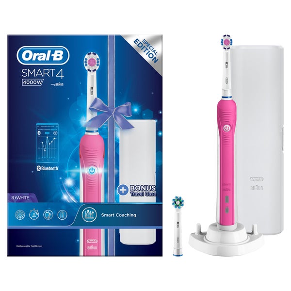 Brosse à dents électrique Oral-B Smart 4 4000W - Rose