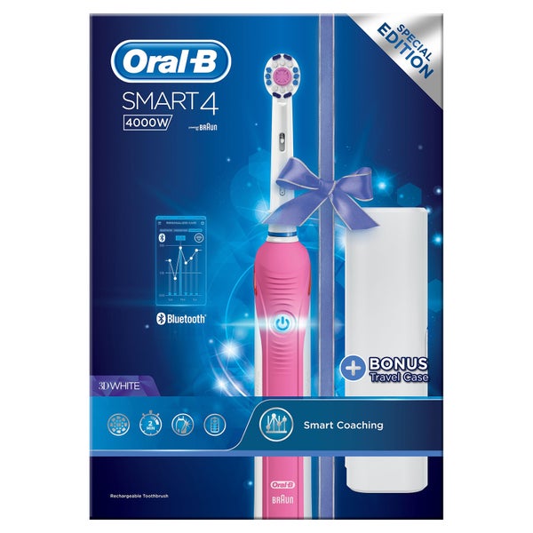 Электрическая зубная щетка Oral-B Smart 4 4000W Electric Toothbrush, оттенок Pink