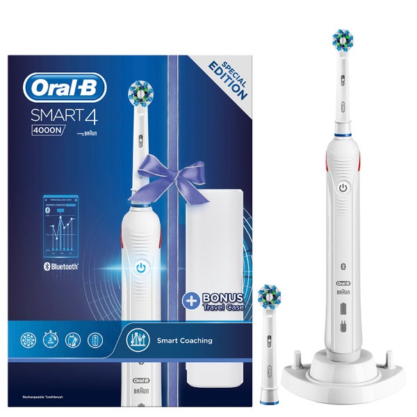 Электрическая зубная щетка Oral-B Smart 4 4000N Rechargeable Electric Toothbrush, оттенок White