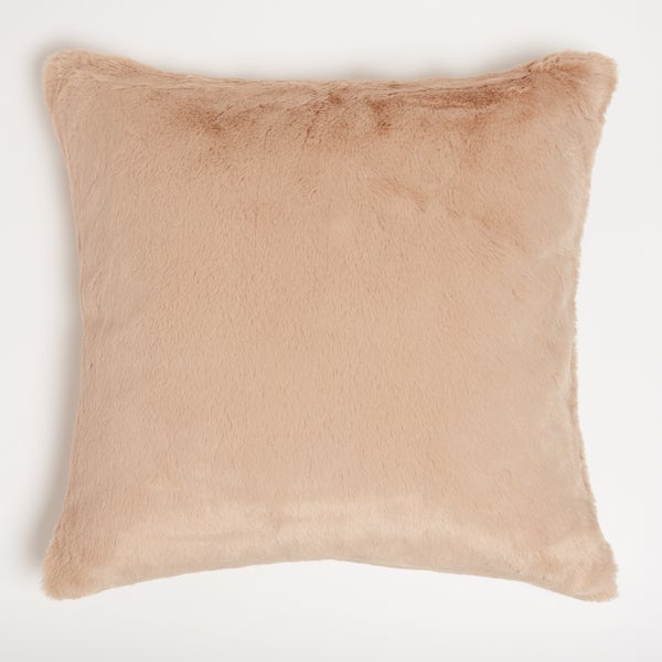 ïn home Recycled Polyester Faux Fur Cushion - Brown