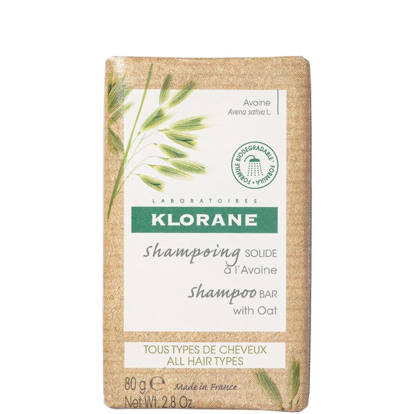 Смягчающий мягкий шампунь с овсяным молоком Klorane Softening Soild Shampoo Bar with Oat Milk, 80 г