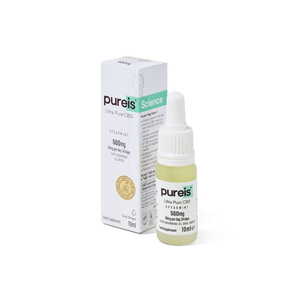 Ultra Pure CBD Fast Absorbing Oil Spearmint Flavour Oral Drops - 560mg