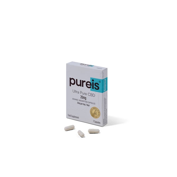 Ultra Pure CBD Advanced Absorption Capsules, 20mg per day, 7 capsules