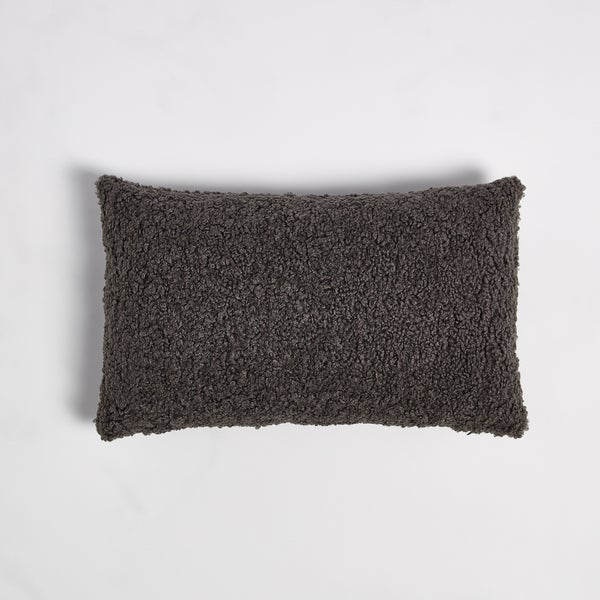 ïn home Faux Sheep Skin Cushion - Charcoal - 30x50cm