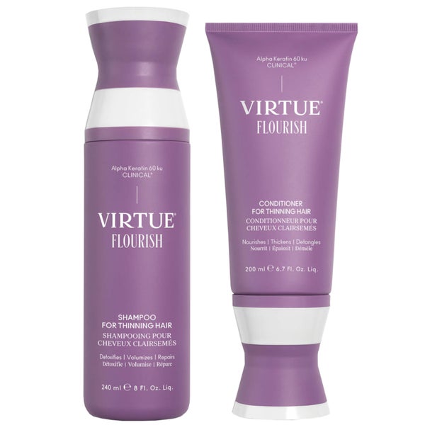 VIRTUE Flourish Shampoo and Conditioner for Thinning Hair Bundle (Worth $130.00)