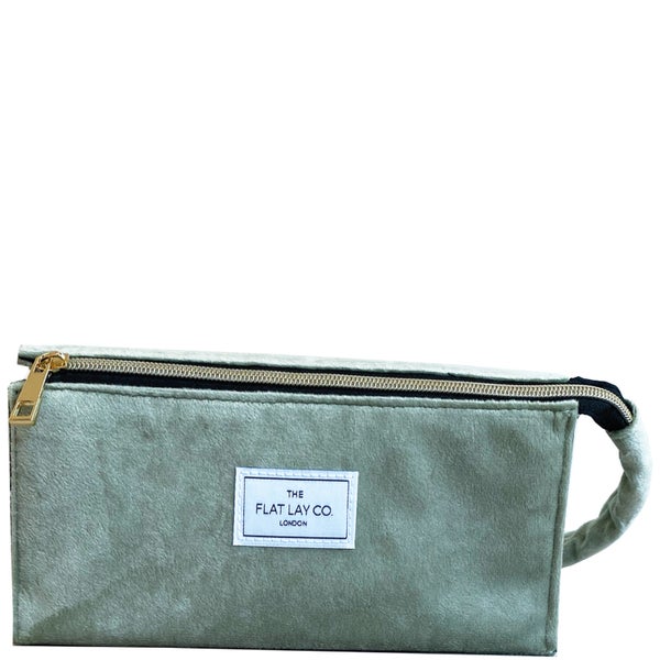 The Flat Lay Co. Open Flat Box Bag - Green Velvet