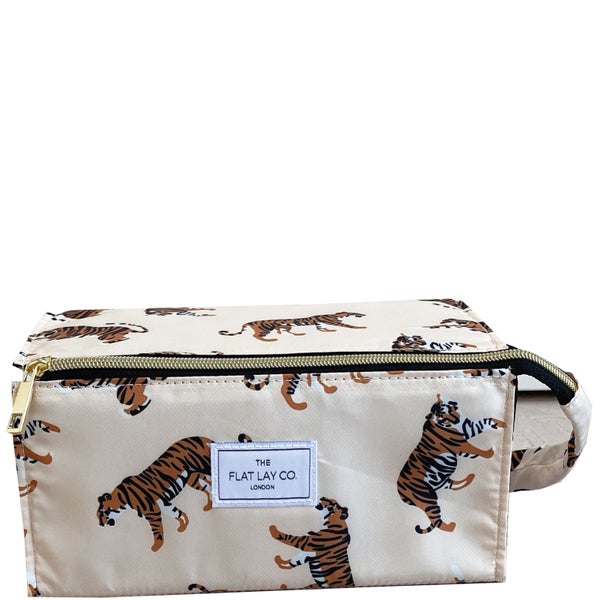 The Flat Lay Co. Open Flat Box Bag - Beige Tigers
