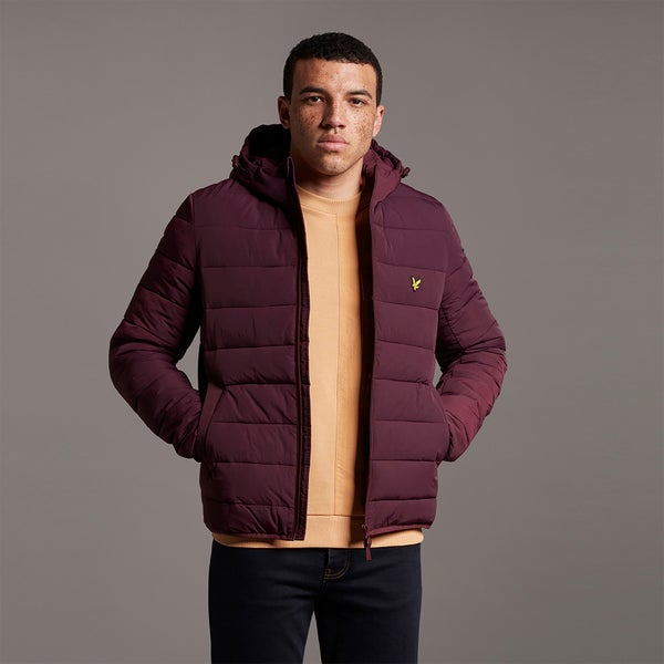 burgandy puffer jacket