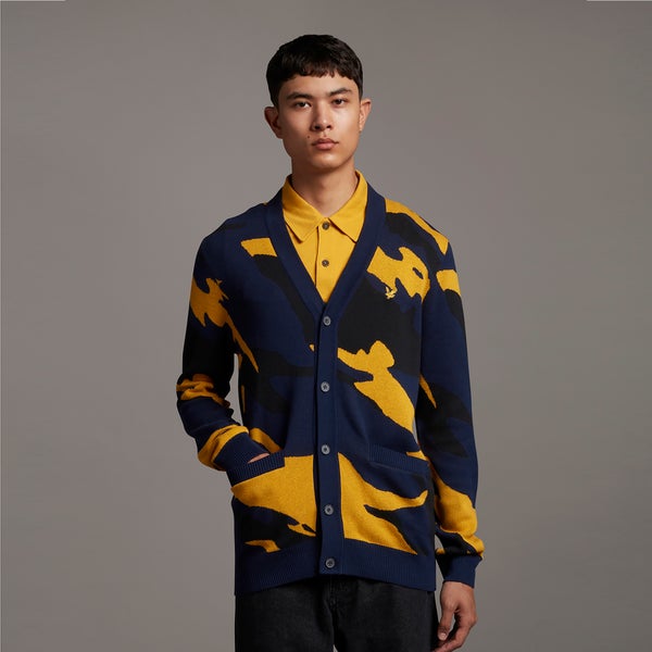Archive Abstract Jacquard Cardigan - Navy