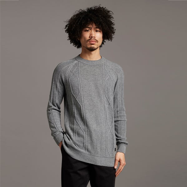 Black Eagle Tipped Cable Jumper - Concrete Marl