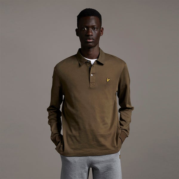 LS Brushed Collar Polo Shirt - Olive